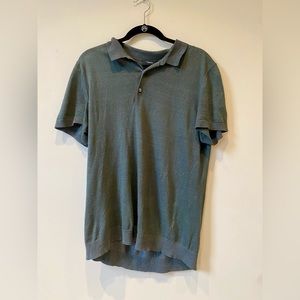Men’s theory collared tee shirt with two buttons, great used condition size M